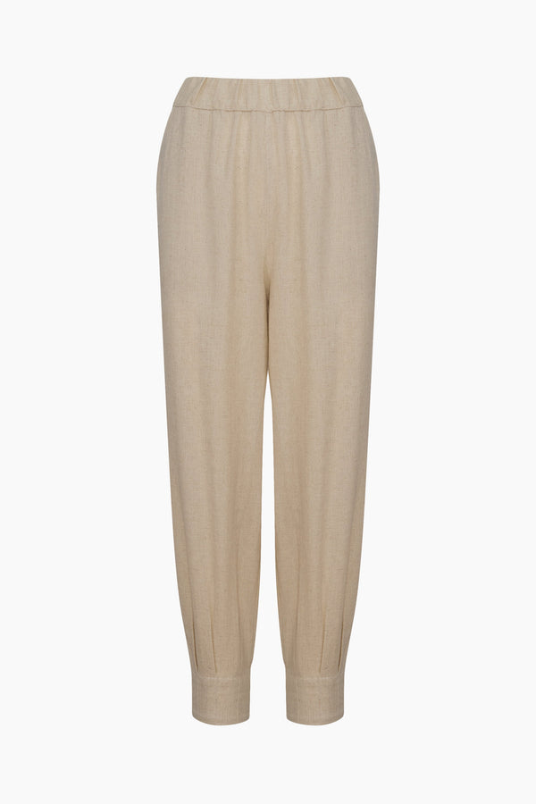 Natural Linen Slouchy Pants