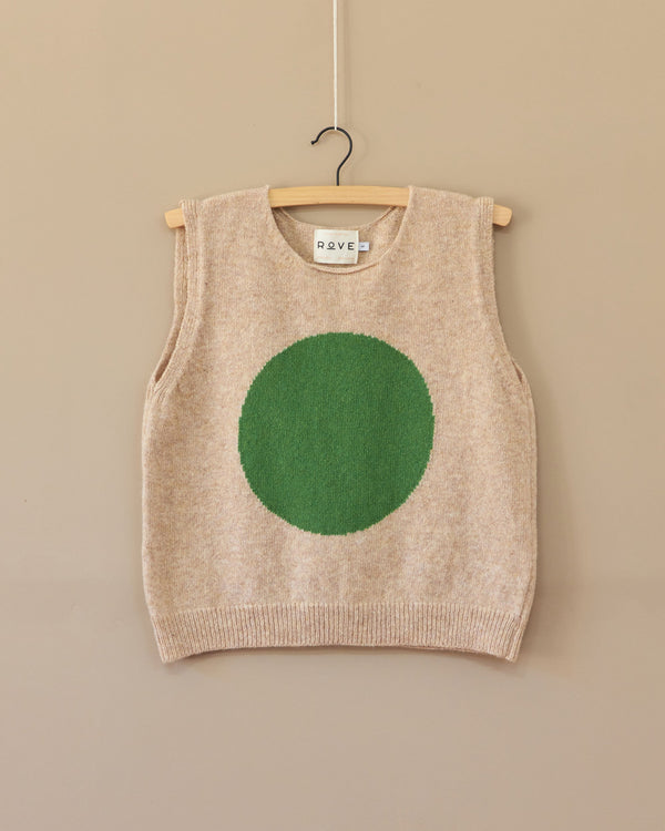 Green Dot Knitted Top