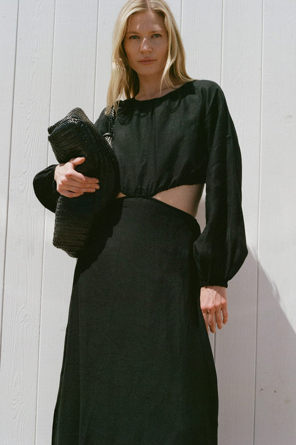 arkitaip Maxi Dresses The Emilia Cut-Out Maxi Dress in black