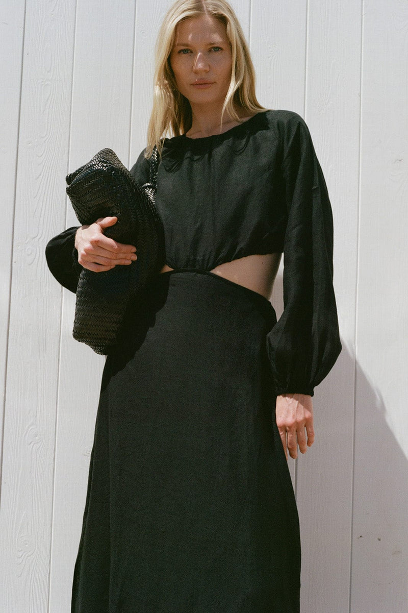 arkitaip Maxi Dresses The Emilia Cut-Out Maxi Dress in black