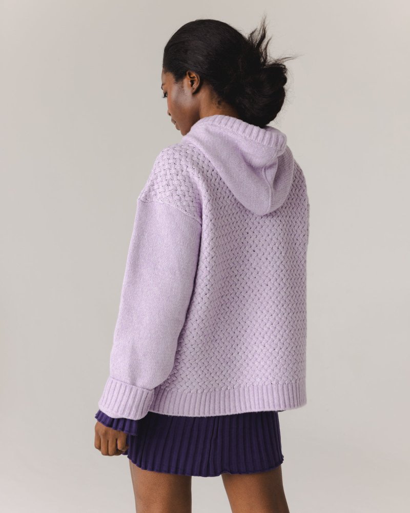 Žilvinas: Lilac Merino Wool Hoodie
