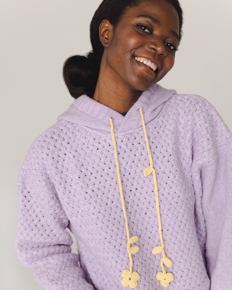 Žilvinas: Lilac Merino Wool Hoodie
