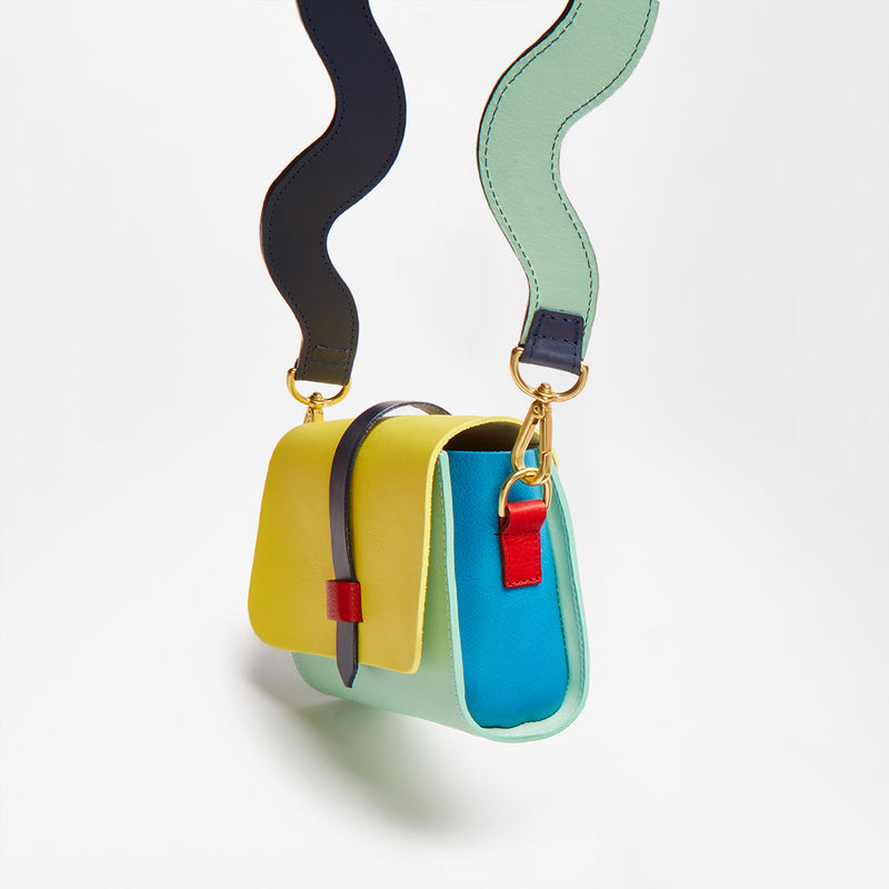 Squiggle Leather Shoulder Strap